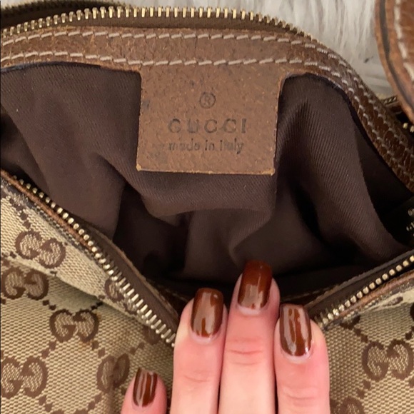 Vintage GUCCI Hobo Bag, Monogram Shoulder Bag - Picture 7 of 9